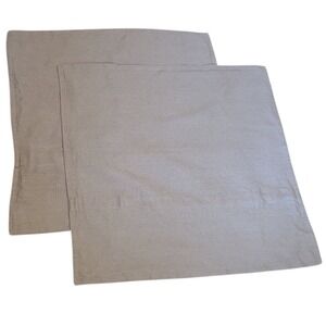 IKEA Aina Gray 100% Linen Pillow Covers 26"x26" Euro‎ Casual Button Closure